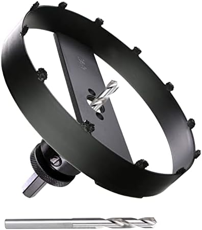 Recessed Light 6-3/8 Inch Carbide Hole Saw Cutter with Extra Gift for 6” Light Cutting Drywall, Ceiling Tile