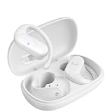 xiwxi Wireless Earbuds Bluetooth Headphones,Over Ear Buds for Sport with Deep Bass Sound,60Hrs Playtime Earphones Designed Comfort Fit with Earhooks for Running,Meeting,Workout-White