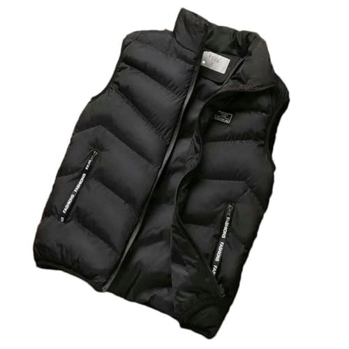 Chaqueta de plumón sin mangas para hombre chaleco de invierno grueso y cálido JXQXHCFS