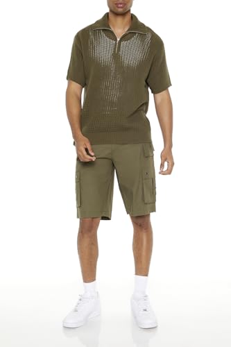 Forever 21 Men's Sweater-Knit Half-Zip Shirt2