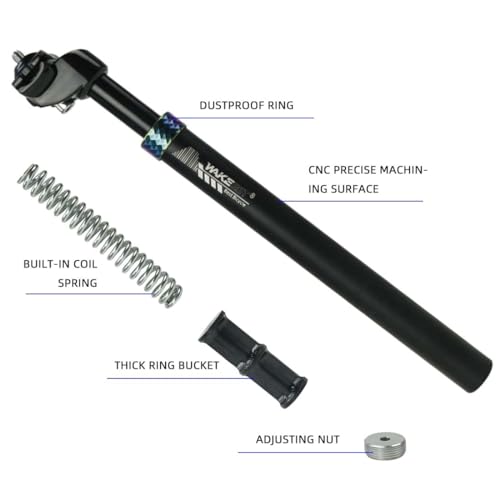 Liteone Shock Absorber Seatpost 350Mm Adjustable Coil Spring Suspension Seat Post With 27.2 28.6 30.4 30.9 31.6Mm Seatpost Shim For Mountain Bike Road Bicycle Mtn Bmx thumb #1
