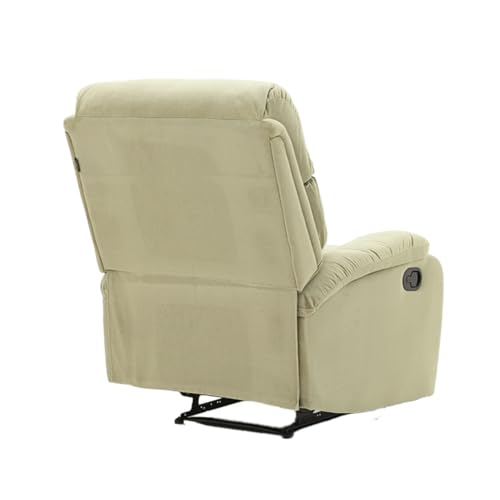 Image of Royaloak Nova Fabric Recliner Single Seater | High Back Tufted Design Microfiber | Pillow Top Armrest | Pocket Springs | Manual Reclining Chair with Metal Frame Support