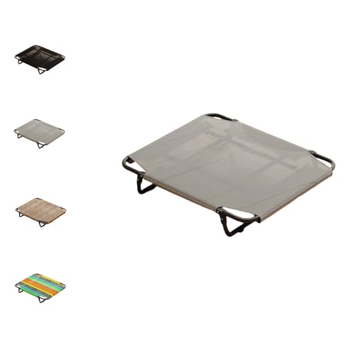 Zekonoベッド、夏用、ペット用ベッド、大型犬用ベッド、キャンプ用、屋外用、噛みつき防止、通気性、メッシュ (XL,千鳥格子)