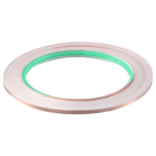 Image of Conductive Copper Tape 2pcs Adhesive Wide Application Double-Sided Conductive Tape Copper Foil Tape Durable Self-Adhering