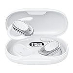 Adjustable Silicone Open Ear Headphones Wireless Bluetooth 5.4, Earbuds with Earhooks, IPX7 Waterproof, Bone Conduction Open Ear Earbuds for Running and Workout, Fast Charging