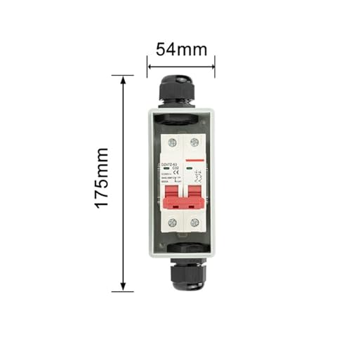 Interruptor de aire solar DC 550V 63A 2P con caja de distribución HT-2 para carril Din 7