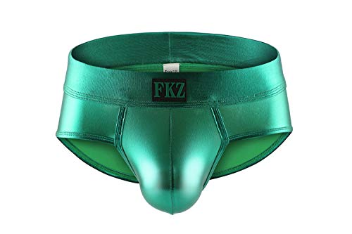 Swbreety Men's Shiny Metallic Mini Boxer Briefs Performance Trunks Underpants