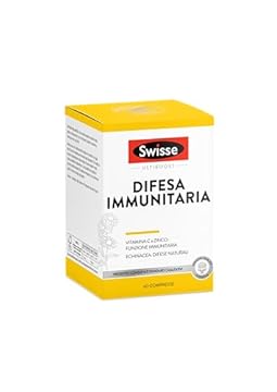 SWISSE Difesa Immunitaria - Integratore Difese Immunitarie con Vitamina C Magnesio Zinco ed Echinacea, Integratori Stanchezza e Affaticamento, Formulazione Multinutriente, 60 Compresse, Made in Italy
