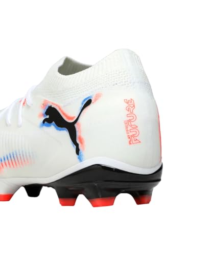 Puma Unisex Future 8 Match Fg/AgSoccer Shoe, Puma Weiß, Puma Schwarz, leuchtendes Rot, 39 EU – Ansicht 5