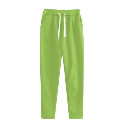 Pantalon de survêtement marron pour femme - Pantalon d'entraînement ample léger et confortable - Taille haute - Cordon de serrage - Pantalon d'incontinence en popeline pour femme, B-ag, S