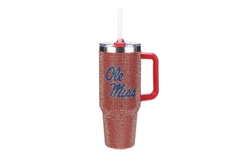 Image of The Memory Company Officially Licensed 40oz TC Bling Game Day Tumbler with Vintage Logo, University of Mississippi