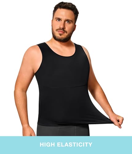 Eleady Gynecomastia Compression Shirt Men - Body Shaper Tank Top Mens Slimming Undershirt Slimming Shirts Plus Size4