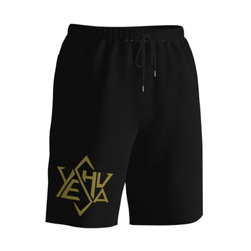 Yeshua Star of David Men's Quick-Dry Board Shorts 7" - Swim Trunks Summer Hawaii Beach2