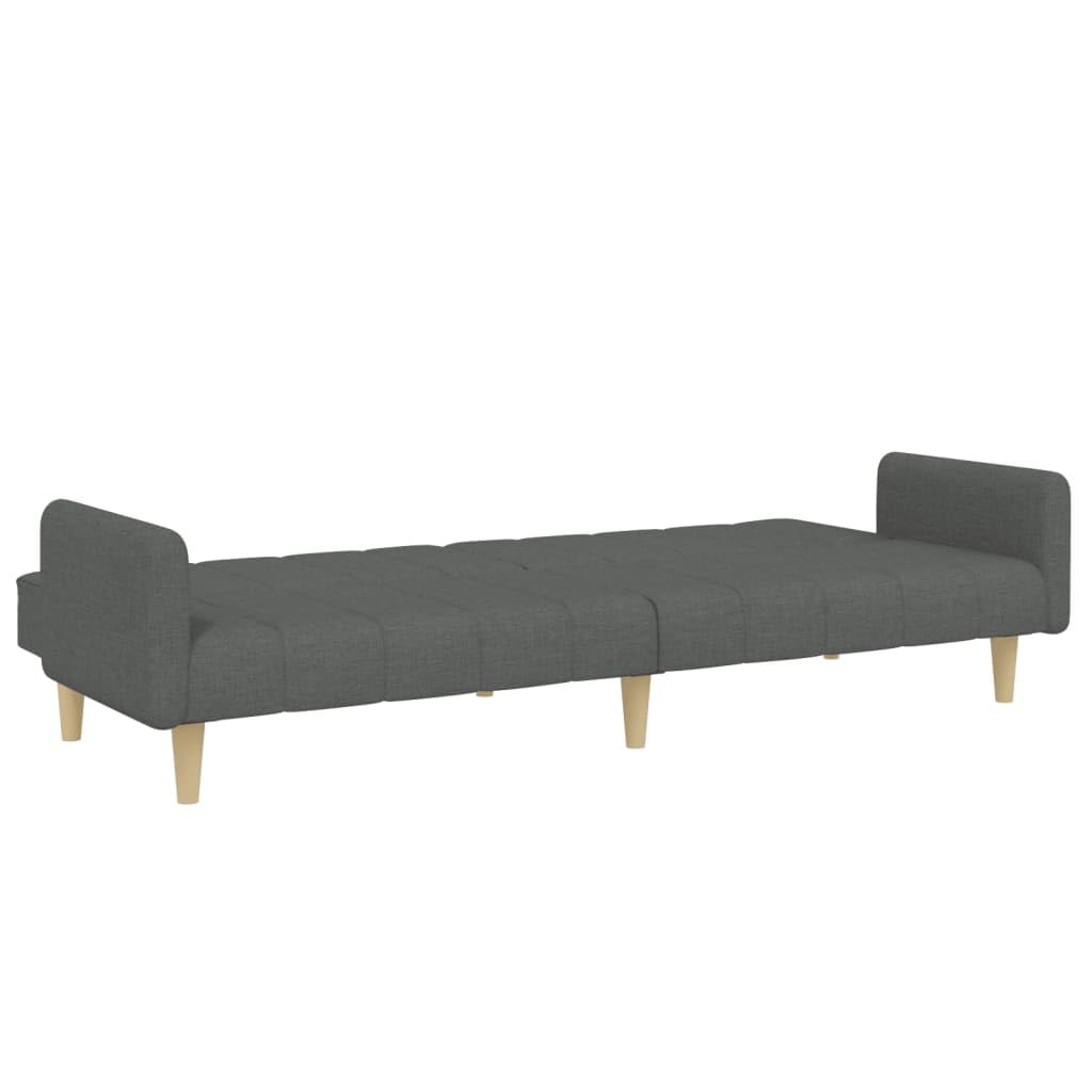 Homgoday Sofá Cama de 2 plazas con Taburete Tela Gris Oscuro, Sillones de Televisión, Sofás de Descanso Relax, Sofas De Salon, Hogar Sofa Muebles，Asientos Tapizados para Salón