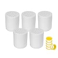 5 Pc Shower Filter,20 Stage Shower Head Filter for Hard Water,High Output Shower Water Filter Replacement Cartridge with Vitamin C E,Reduce Chlorine & Fluoride,Soften & Gentle Skin & Hair,Strong Nails