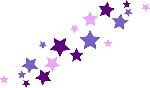 30 Stück Türaufkleber selbstklebende Sterne Autoaufkleber violett, lila,Fensterbild/Fensteraufkleber, Wandtattoo In- und Outdoor 62s1 Cover