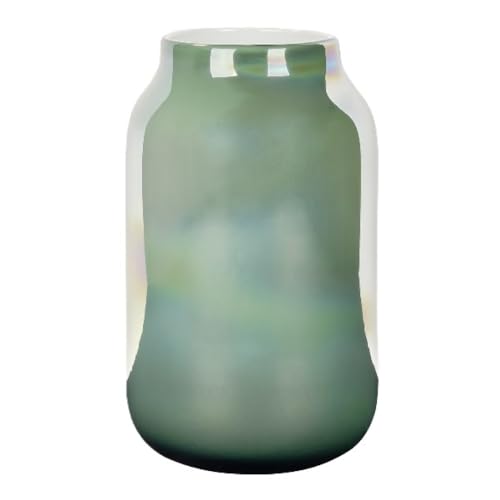 Tischvase LAMBERT Ferrata Vasen Gr H 37 cm Ø 22 cm grün (smaragdfarben metallic) Blumenvasen Vase aus durchgefärbtem Glas handgearbeitet