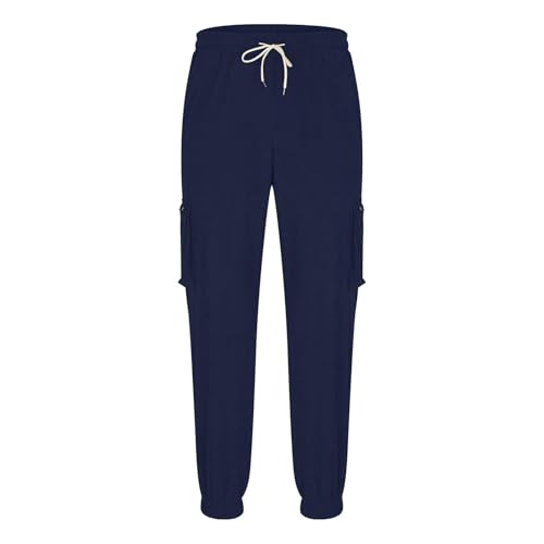 Mens Corduroy Sweatpants Elastic Waist Drawstring Straight Leg Trousers Casual Joggers Tapered Sweatpant with Pockets4