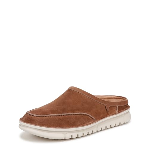 Image of Vionic Mens Uptown Clog Clog Hazelnut Brown Suede 10.5 M