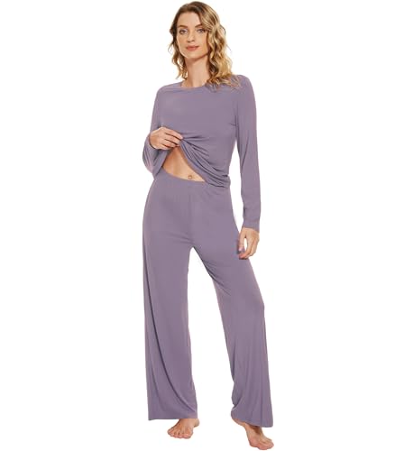 WiWi Bamboo Viscose Long-Sleeve Pajama Set