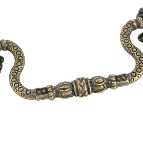 Tirador de bronce de 83 x 42 mm ideal para personalizar su joyero artesanal 5