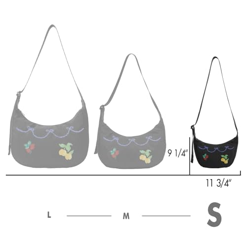 Image of Medium Nylon Crossbody Crescent Bag: Slouchy Style Shoulder Casual with Adjustable Strap