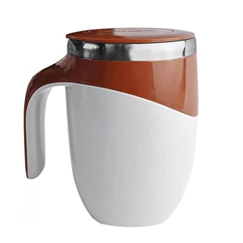 Greensen Self Stirring Mug 304 Stainless Steel Magnetic Coffee Mug Quick Stirring Automatic Cooling for Office Travel Home (Coffee)