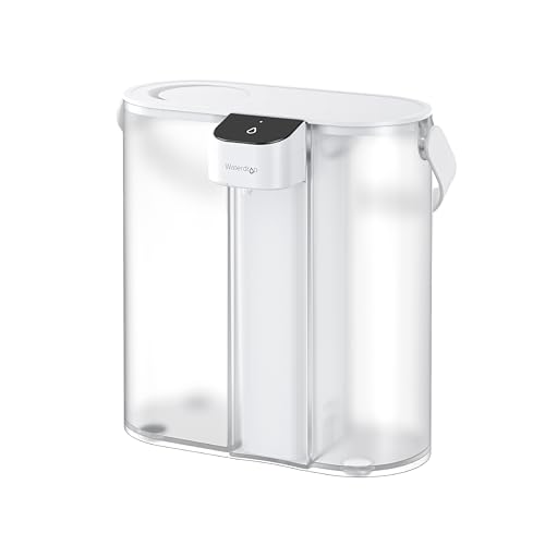 Waterdrop Caraffa Filtrante per Frigorifero Elettrico Istantaneo con Filtro 3 Mesi, Sistema di Filtraggio dell'Acqua da Banco, Riduce Cloro, Piombo, Mercurio, Riduce PFAS, 757 Litri, Bianco