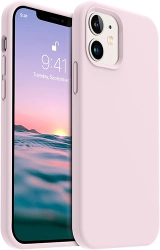 Image of Premium Liquid Silicone Case for iPhone 12 & 12 Pro - Slim Full Body Protective Back Cover with Soft Microfiber Lining, Anti-Slip Grip Scratch Resistant Phone Case(Baby Pink)