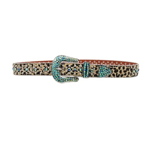 Ceinture léopard femme : la solution strass pour valoriser un jean ajusté
