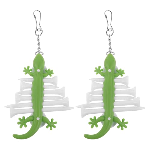 Porte-Tees de Golf en Silicone Gecko avec Mousqueton - Lot de 2 Organisateurs pour Ceinture