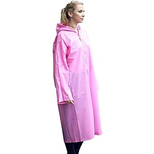 Fiets Regenjas waterdichte poncho waterdichte volwassen ZHANGZONG Wegwerp Lichtgewicht regenkleding, Waterdicht en Winddicht Ademend Poncho, Geschikt voor Reizen, Mountain Climbing7.23 (Kleur: Roze)