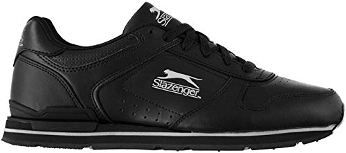 Slazenger Classic Mens Trainers Lace Up Padded Tongue Training Sneakers Shoes Navy/White UK 8.5 (42.5)