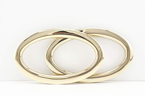 9cm 3 1/2 inch Oval Metal zinc Alloy Oval Cut Out Purse Handles Handbag Handle for Bag Making Purse Making Handle Replacement a Pair (2 Pieces) per lot Golden P80