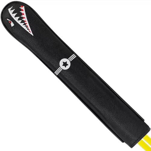Vesperlux Fun Shark Golf Headcovers for Driver Wood Hybrid Alignment Stick