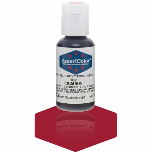AmeriColor, Crimson, 0.75 Ounce Bottle, Soft Gel Paste Food Color