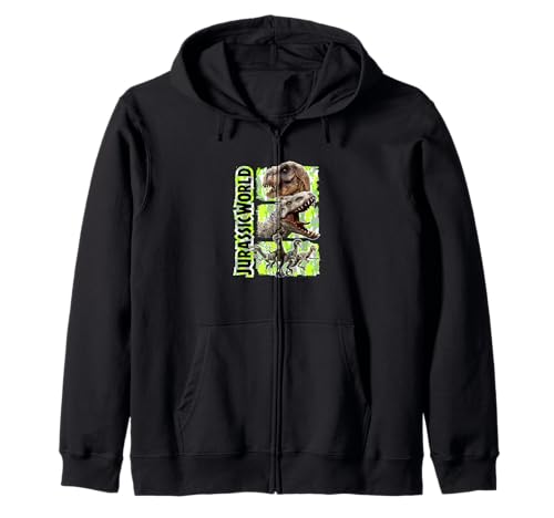 Sweat Jurassic World Dinosaurs à capuche et fermeture éclair pour ados