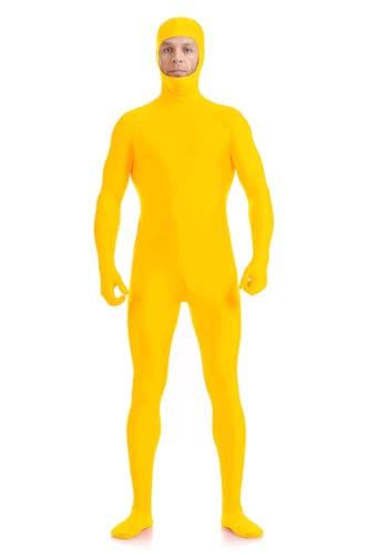 Image of ATHX Men's and Women's Spandex Open Face Bodysuit Costume Adult Stretchy Halloween Cosplay Body Suit Zentai Suit Outfits