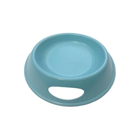 Cat Bamboo Water Bowl, Round-Angled, Blue Cover