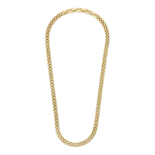 Image of Fossil Women's Ellis Toi Et Moi Gold-Tone Brass Station Necklace