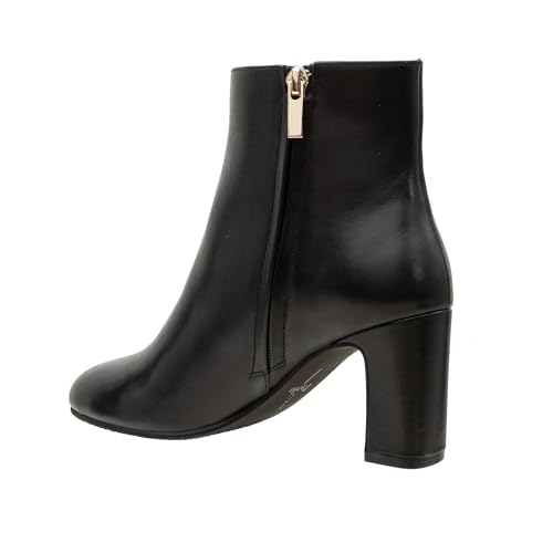 Linea Paolo - WYLDA - Womens Leather Round Toe Mid-Height Heel Ankle Boot4