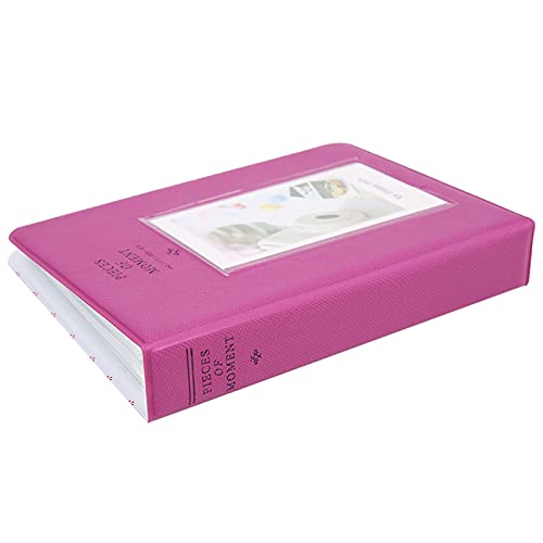 Tbest Álbum de fotos de PVC de alta calidad con capacidad para 64 fotos de 3 pulgadas, recuerdos perfecto para mini 9 8 + uva, violeta, amarillo limón (uva morada)
