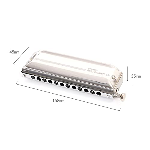 MEIeynt Harmonica chromatique Professionnel 12 Trous 48 tonalités de C avec étui et Chiffon de Nettoyage pour Joueur… - Les Beatles, Paul McCartney, John Lennon, RIngo Starr, George Harrison MEIeynt Harmonica chromatique Professionnel 12 Trous 48 tonalités de C avec étui et Chiffon de Nettoyage pour Joueur… – Image 8