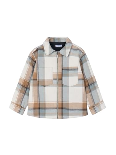 Mayoral Check jacket for Boys Caramel