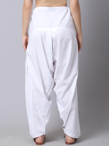 Image of Pistaa's Women's Regular Fit High Rise Combo of 3 Solid Pure Cotton Patiala Salwar