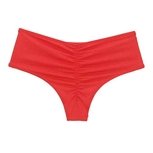 Calcinha de biquini mini short levanta bumbum (Vermelho, M)