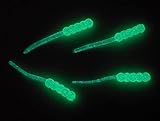 Double Catch Fishing Dancing Waxie JR 1.25 Inch Panfish Plastics - 40 Pack - Chartreuse Glow