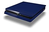 Vinyl Decal Skin Wrap compatible with Sony PlayStation 4 Slim Console Solids Collection Navy Blue (PS4 NOT INCLUDED)