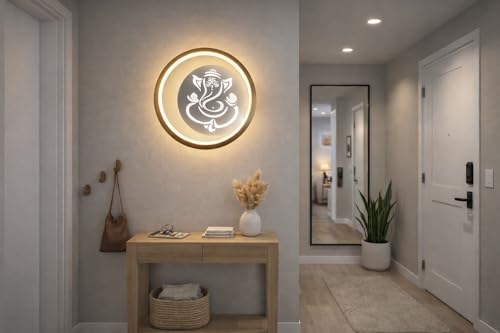 Image of blissbells Crystal Wall Light, LED Decorative Sconce (Ganesh wall Art Sconce)