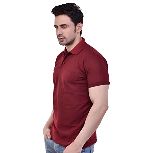 Image of SMAN Men's Polo T-Shirt Regular Fit Half Sleeve Multi Color Combo Pack of 2